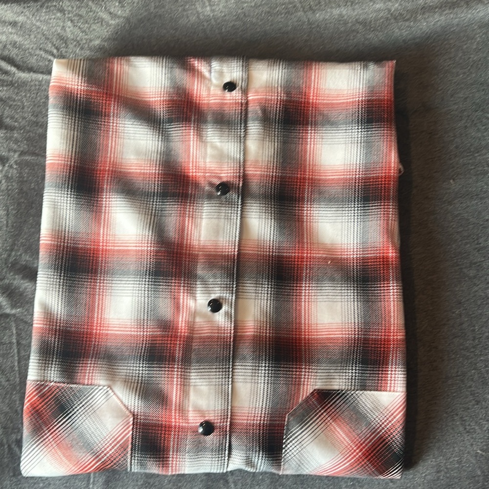 Dixxon Flannel The Eagle Plaid Button-up Shirt White / Red Men's XXL. No bag. - Picture 2 of 4